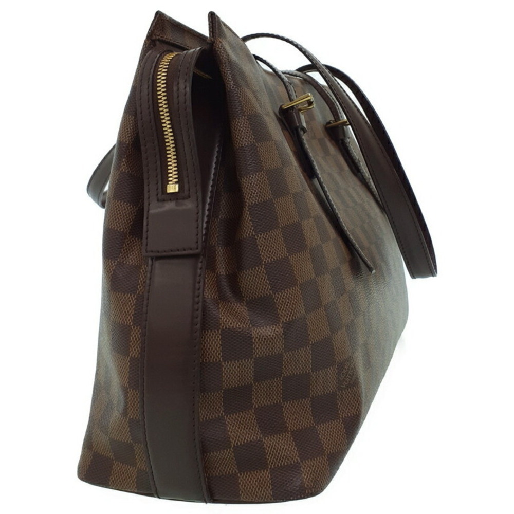 Louis Vuitton Shoulder Ebene Chelsea Damier Canvas Leather Brown Bag - Picture 1 of 8